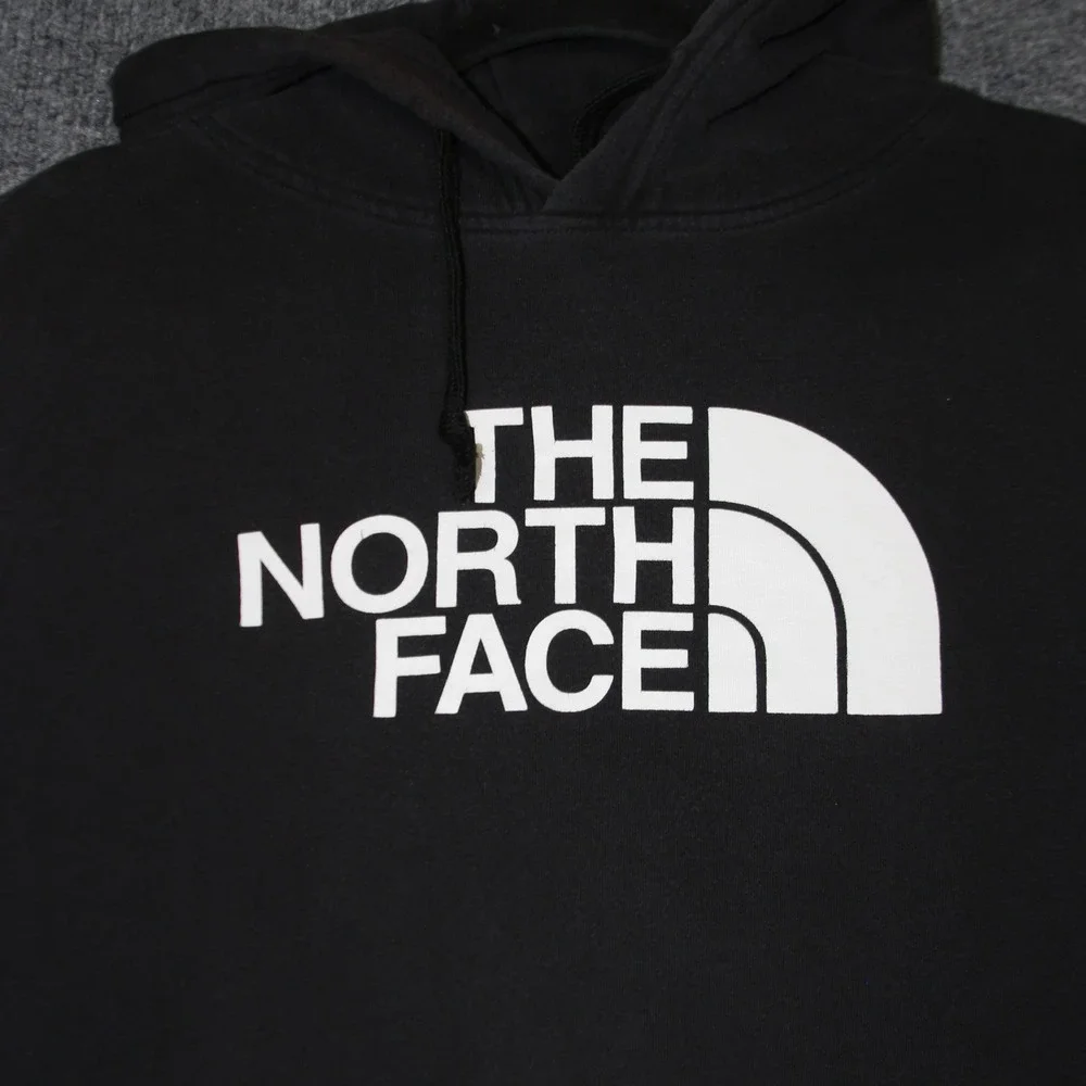 The‎ North Face Hoodie Mens Large Black Logo Pullover Activewear